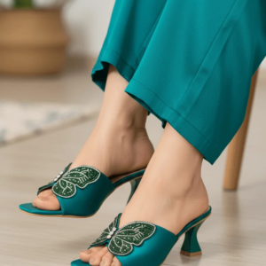 Green Fancy Slipper For Ladies FN7974