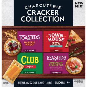 Toasteds Club Town House Charcuterie Cracker Collection Variety Pack, 39.2 oz.
