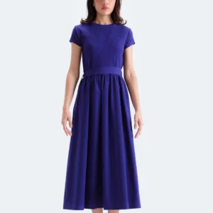 RIBBED T-SHIRT DRESS SLIM FIT