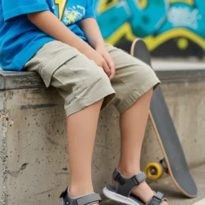 Boys Grey Casual Sandal KD2667