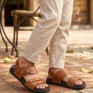 Boys Brown Formal Sandal KD4949