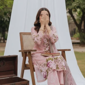 3 PC Embellished Cambric Suit PS604523